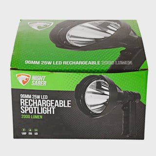 Night Saber Spotlight Handheld 2000 lumens 96mm LED 25W - Rechargeable