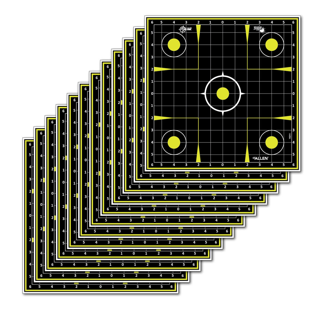 Allen EZ Aim Targets Splash Sight-In Grid 12" x 12"