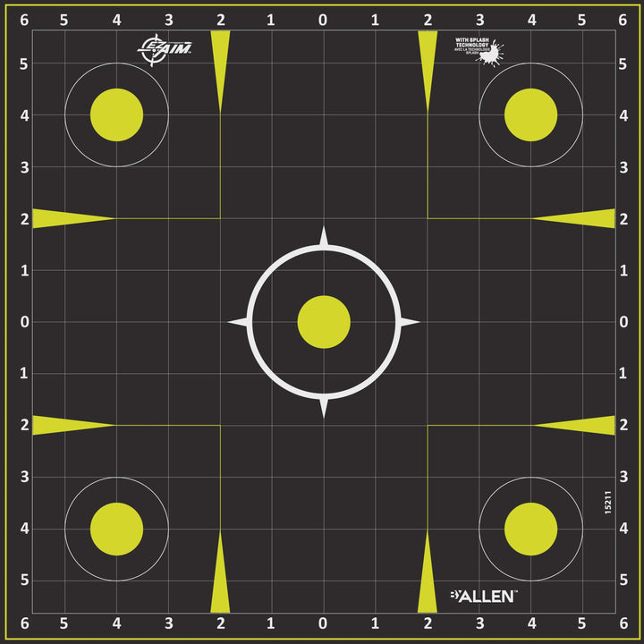 Allen EZ Aim Targets Splash Sight-In Grid 12" x 12"
