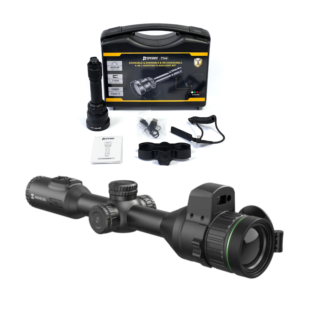 HIKMICRO ALPEX 4K A50EL Night Vision Scope with LRF + Spearas TH4K