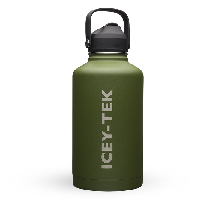 Icey-Tek Insulated Drink Bottle with Straw Lid 1.9L
