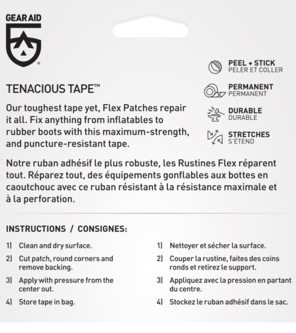Gear Aid Tenacious Tape Flex Patches