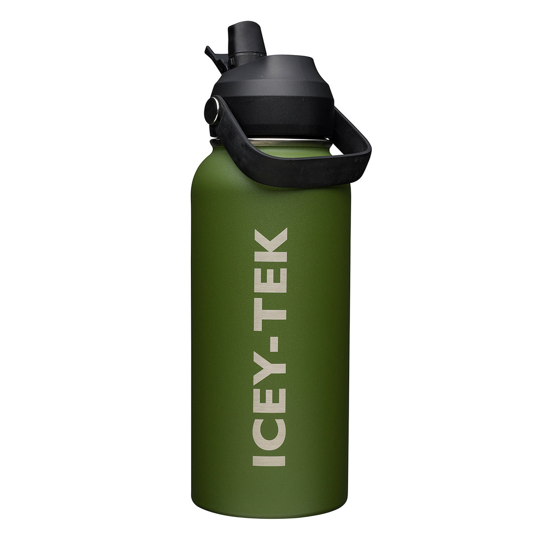 Icey-Tek Insulated Drink Bottle with Straw 950ml