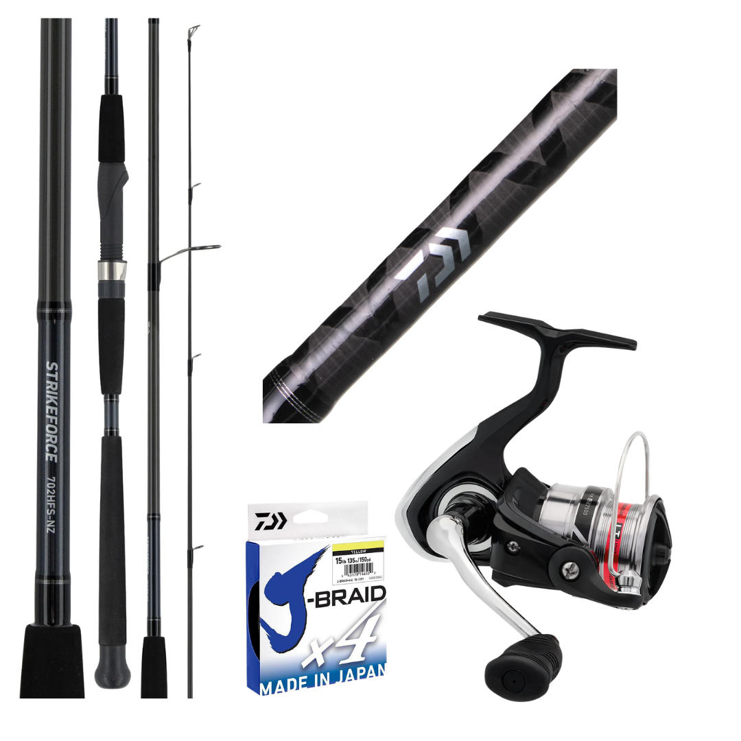 Daiwa RX LT 3000 / Strikeforce II 702 Spin Combo – with 15lb Braid