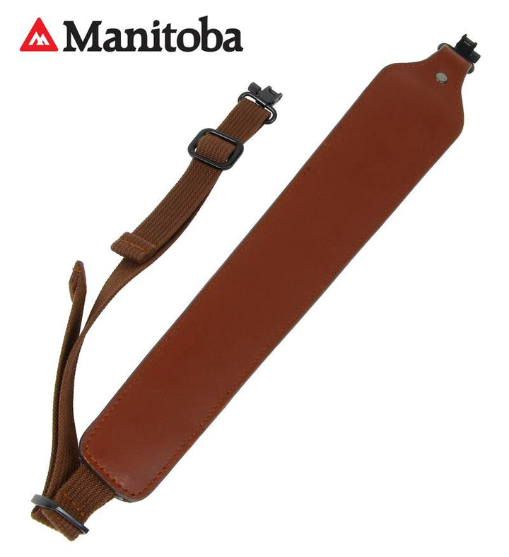 Manitoba Quik-Lock Leather Sling: Wide - Brown